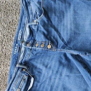 Torrid distressed ankle length jeans